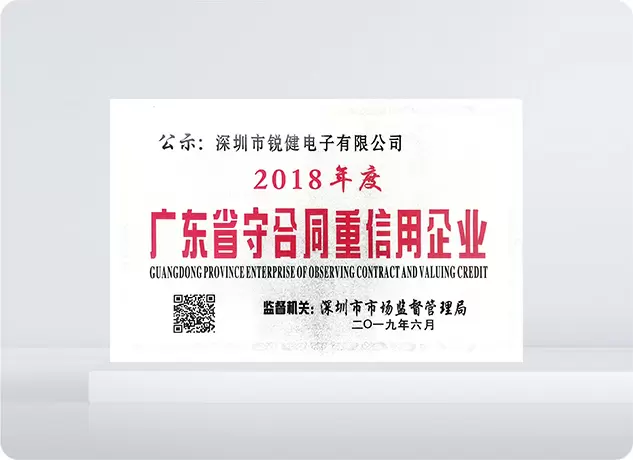 Certificate of Contract Abiding and Creditworthy Enterprise