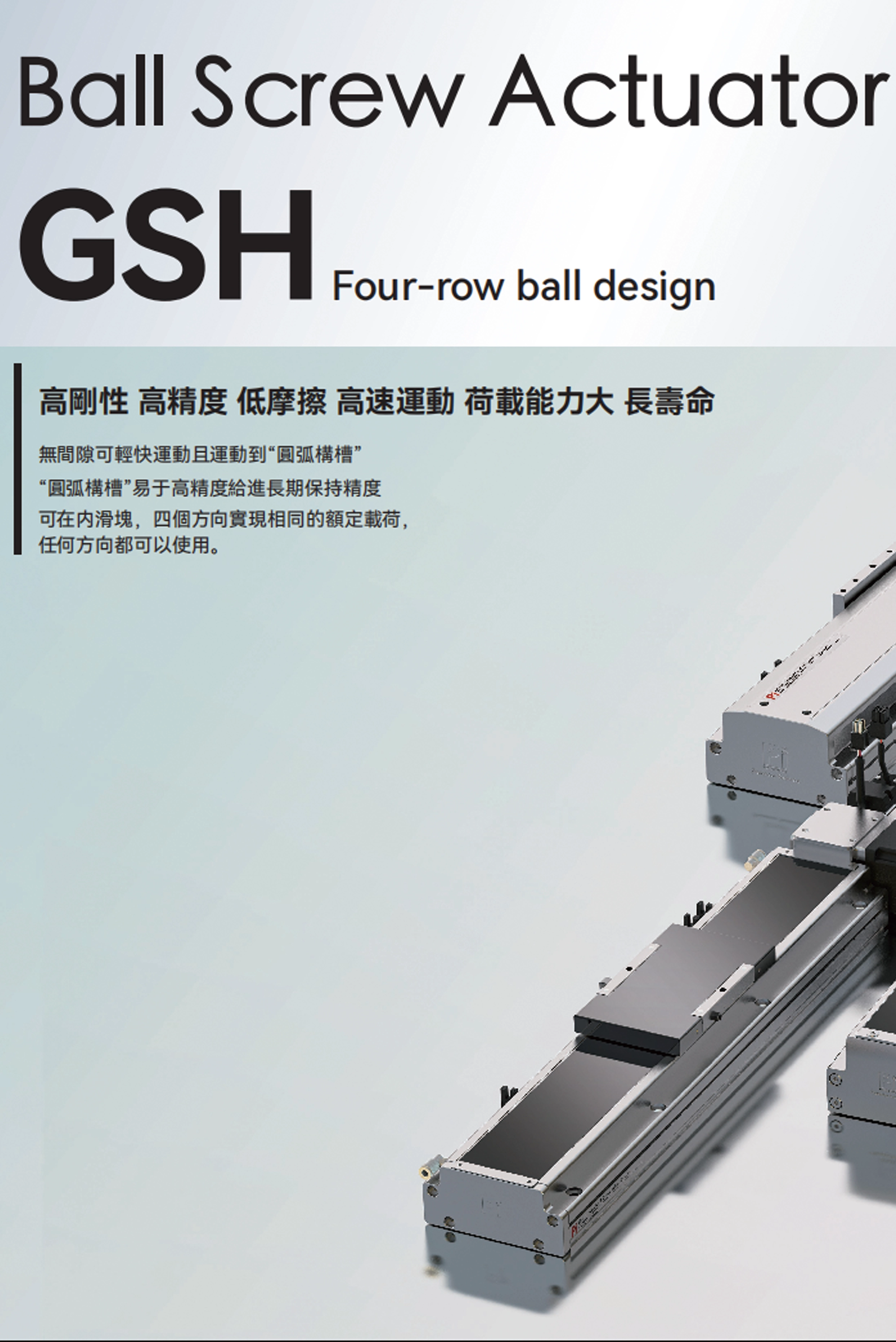 Ball Screw ActuatorGSH Four-row ball design